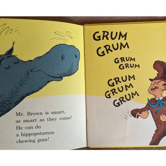 Dr Seuss Book Mr Brown Can Moo Can You Wonderful Noises Book Club Edition 1970 - Picture 4 of 9